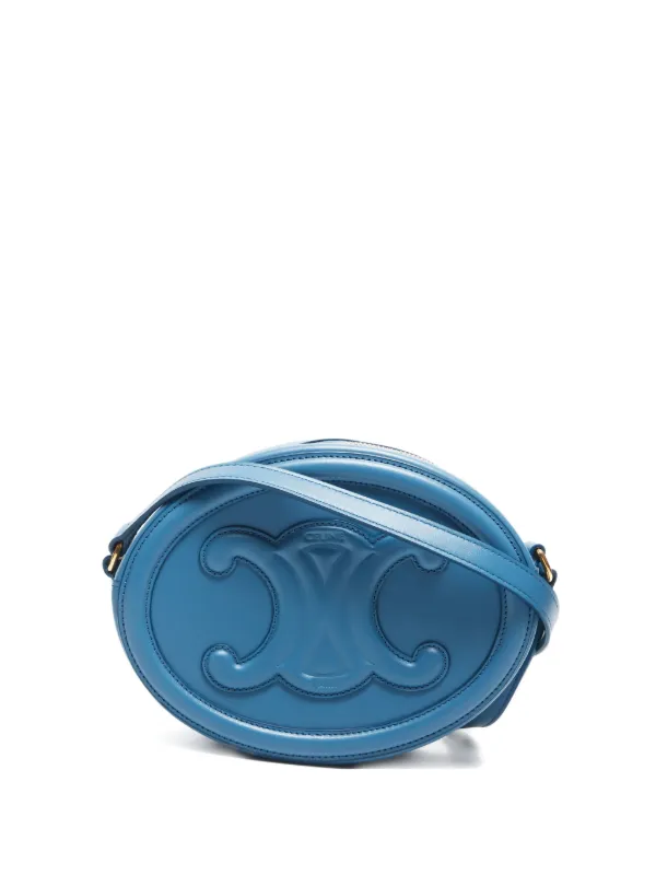 Celine Pre-Owned 2020-2024 Small Triomphe Oval Cross Body Bag Blue  FARFETCH IN