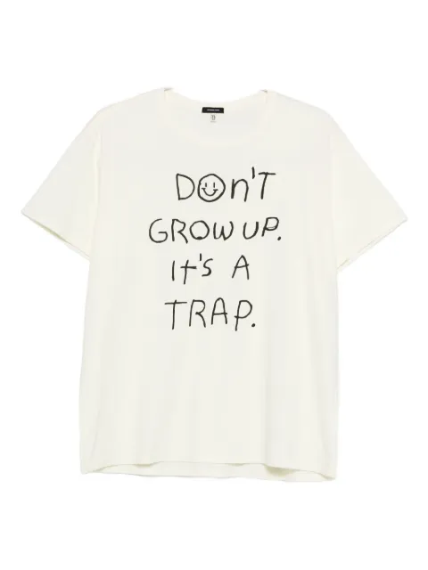 R13 smiley-face slogan-print T-shirt