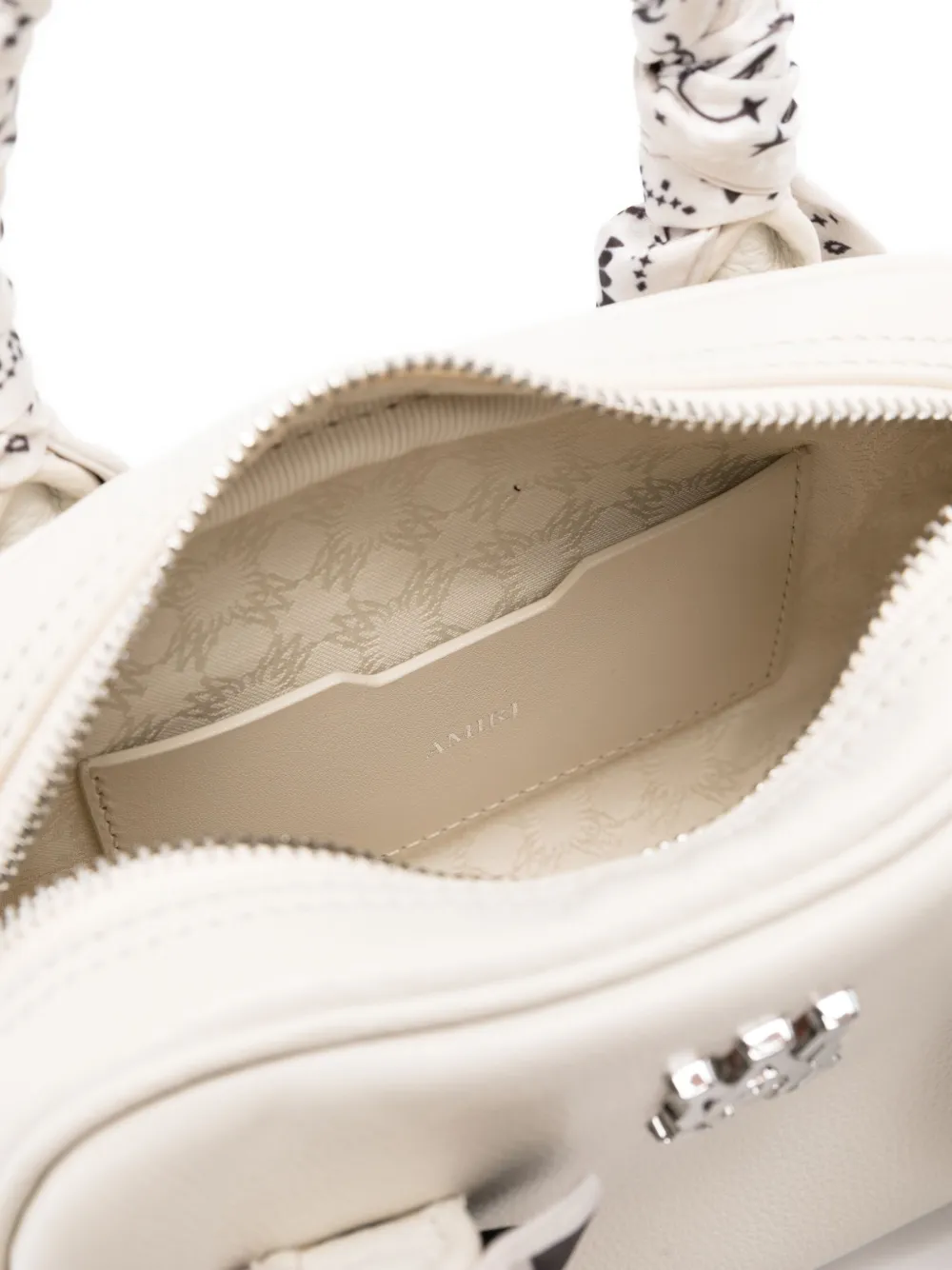 AMIRI Bowlingtas met paisley-sjaal en handvat Beige
