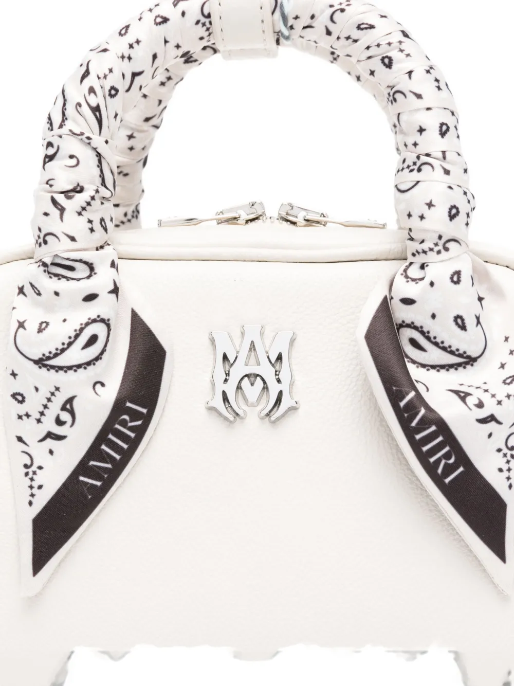 AMIRI Bowlingtas met paisley-sjaal en handvat Beige