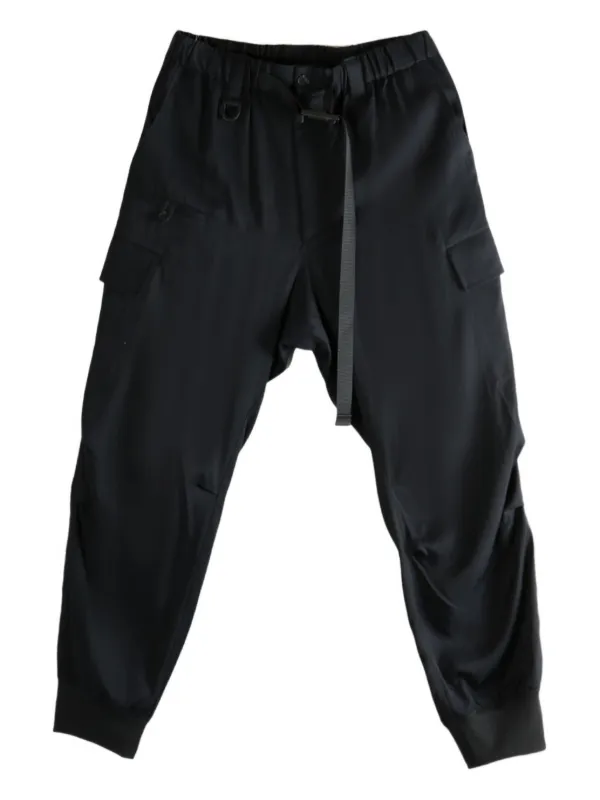 Y-3 M BINDING CARGO PANTS S 黒 2018AW Y's BORN PRODUCT] COTTON TWILL CUFFED HEM CARGO PANTS – THE