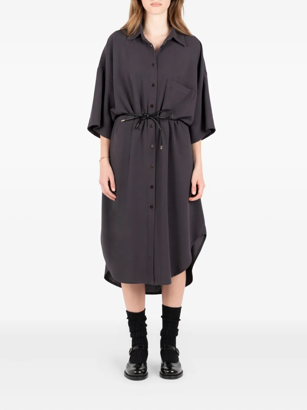 Société Anonyme Midi-blousejurk Paars