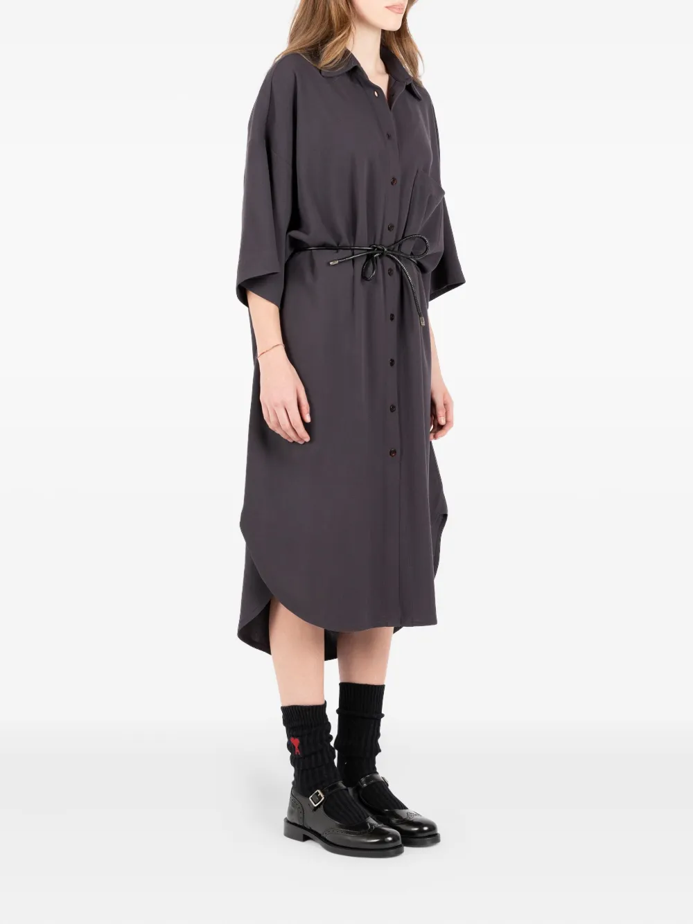 Société Anonyme Midi-blousejurk Paars