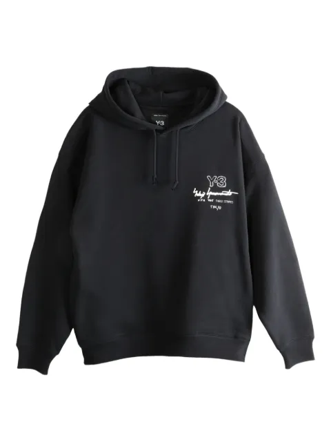 Y-3 logo-print hoodie