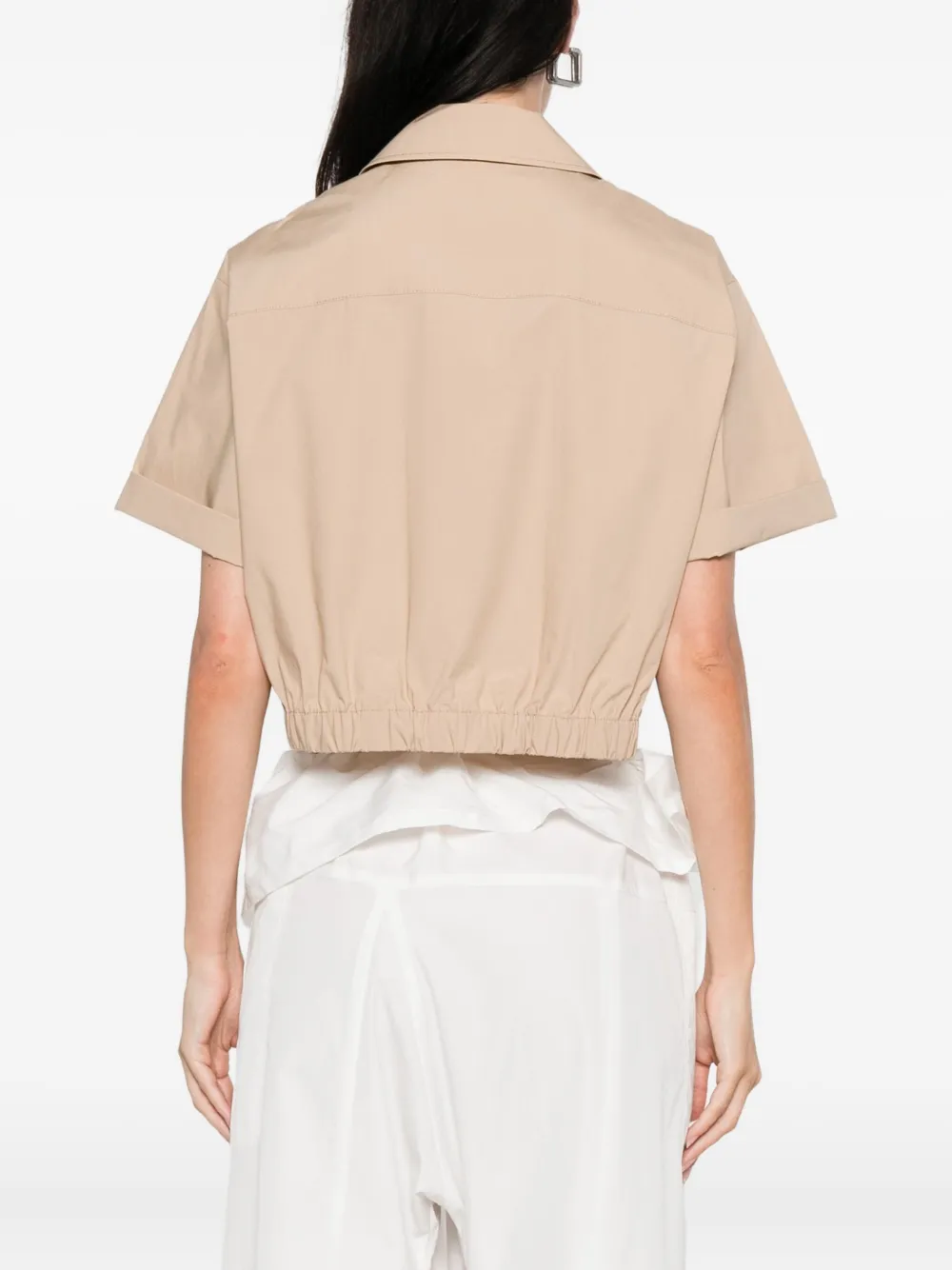 Dorothee Schumacher Blouse met klepzak en knoopsluiting Beige