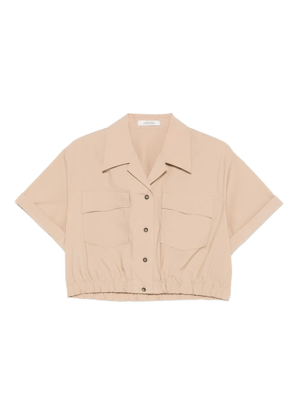 Dorothee Schumacher Blouse met klepzak en knoopsluiting Beige