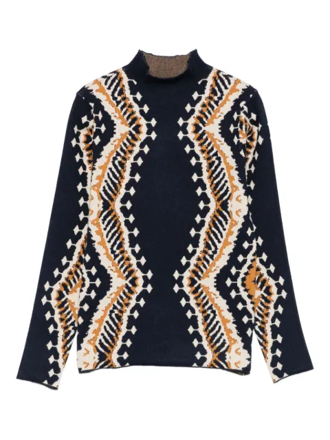 FARM Rio ikat-pattern high-neck top