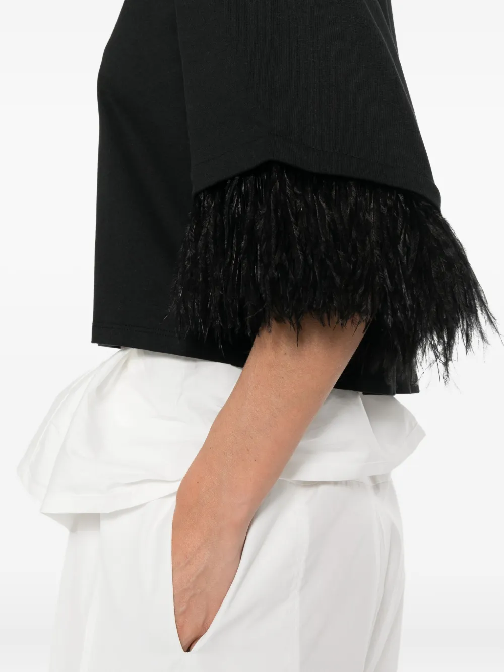 Dorothee Schumacher Top met veren afwerking Zwart