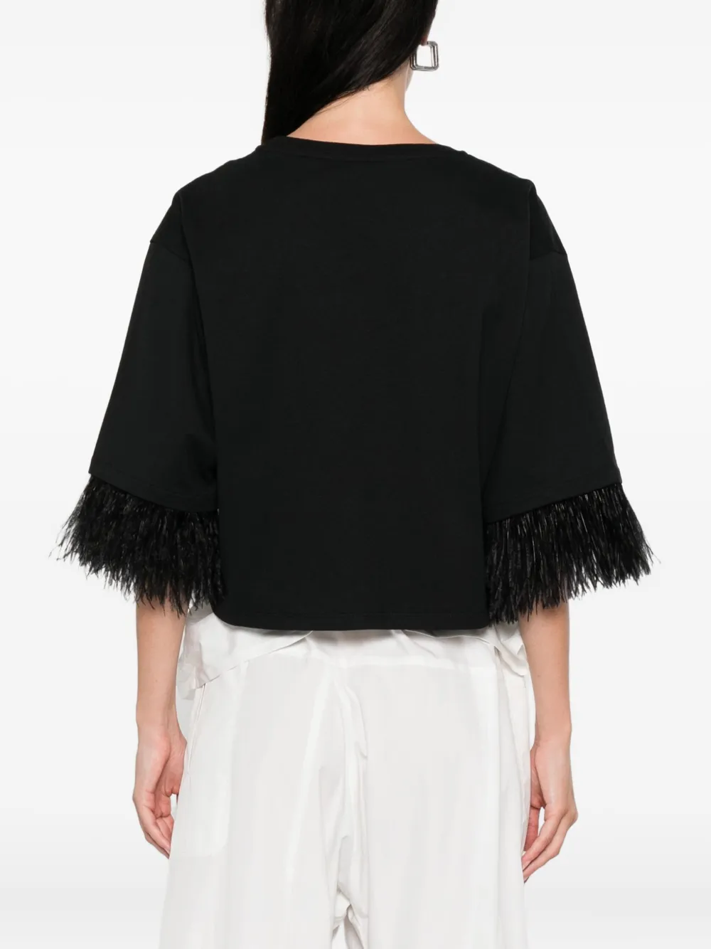 Dorothee Schumacher Top met veren afwerking Zwart