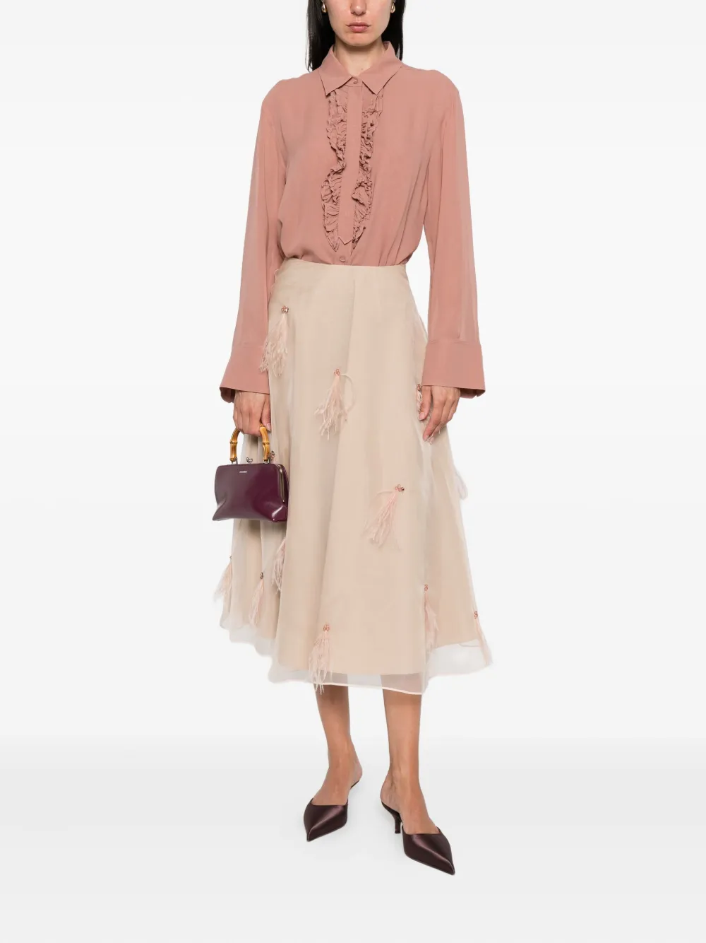 Dorothee Schumacher Blouse met ruches en knopen - Roze