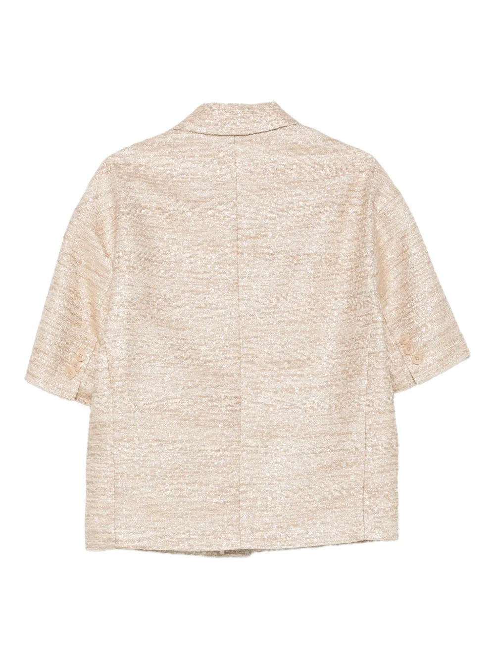 Dorothee Schumacher Tweed jack met korte mouwen Goud