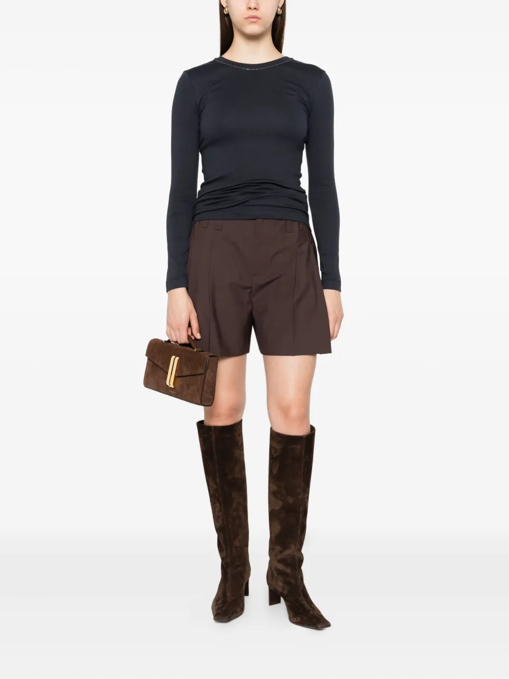 Brunello Cucinelli Verfraaide top Blauw