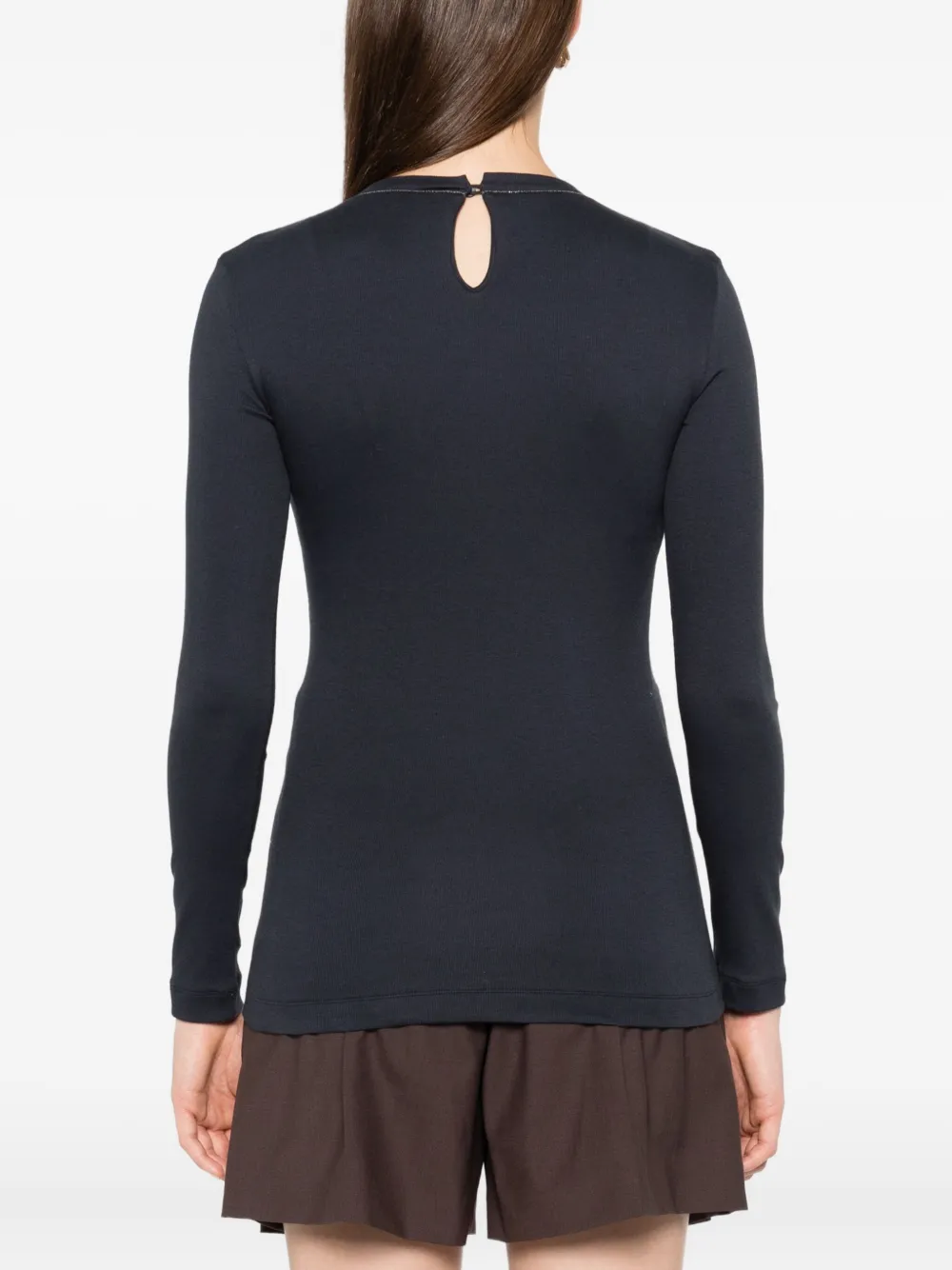 Brunello Cucinelli Verfraaide top Blauw
