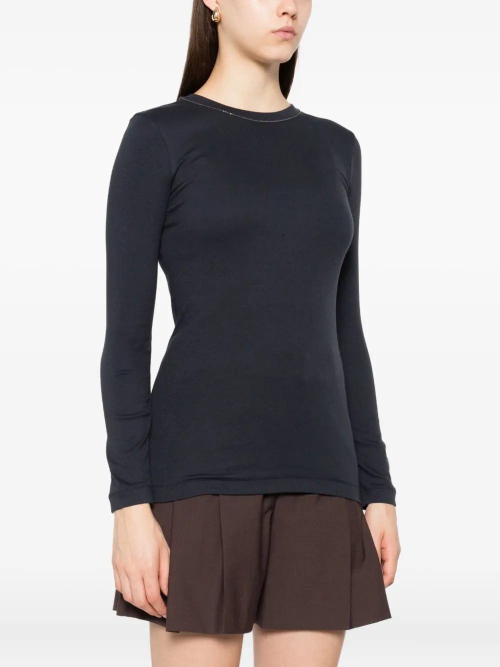 Brunello Cucinelli Verfraaide top Blauw