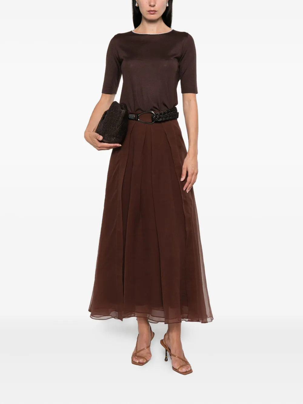 Brunello Cucinelli pleated high-rise skirt | High-Waisted Skirts | Image 2