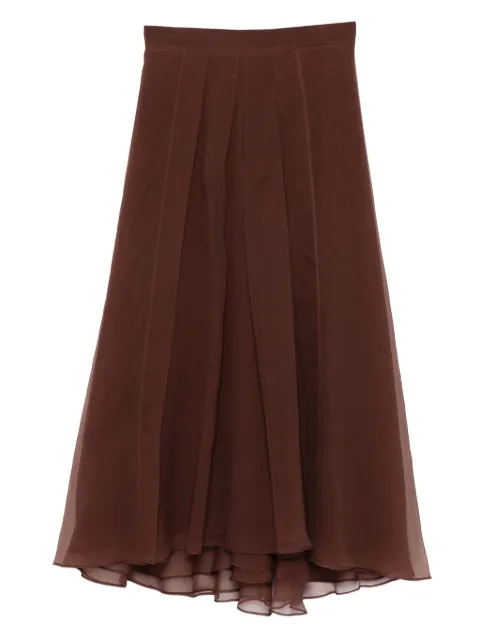 Brunello Cucinelli pleated high-rise skirt