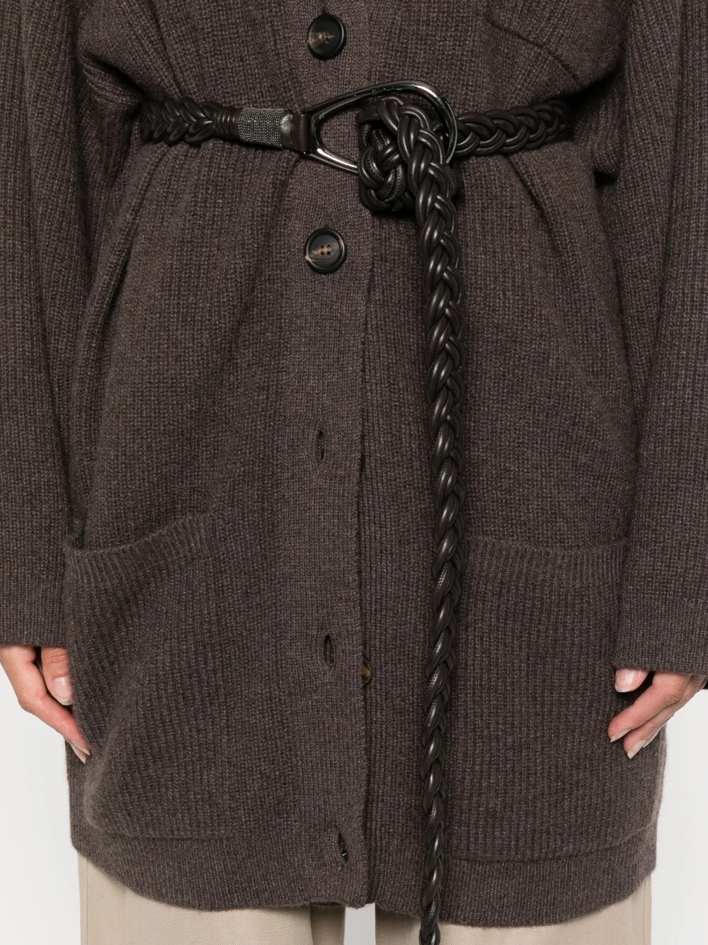 Brunello Cucinelli Geribbeld vest Bruin