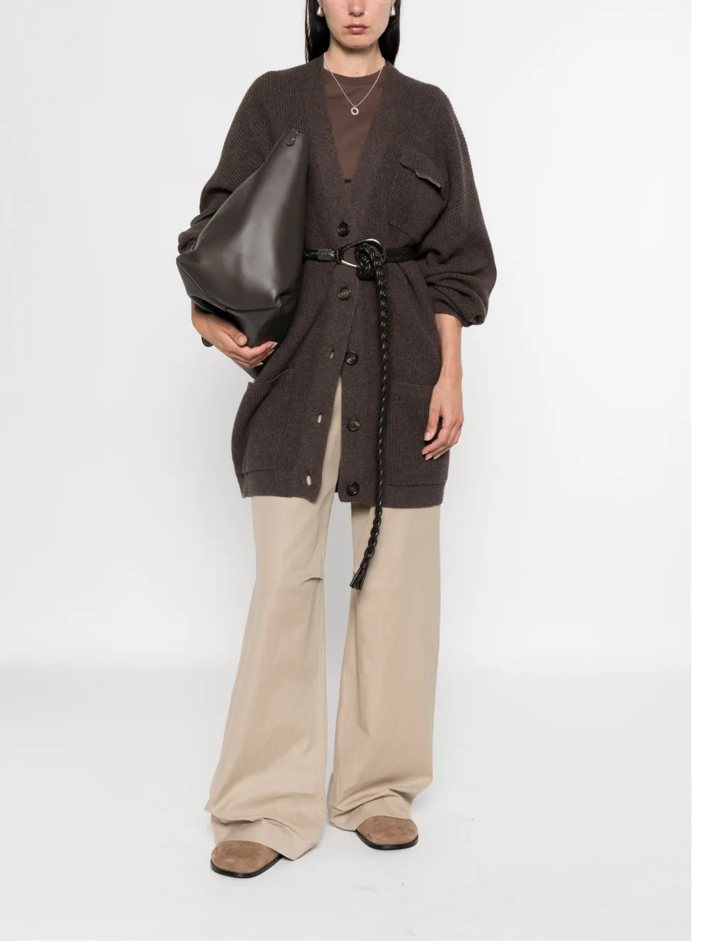 Brunello Cucinelli Geribbeld vest Bruin