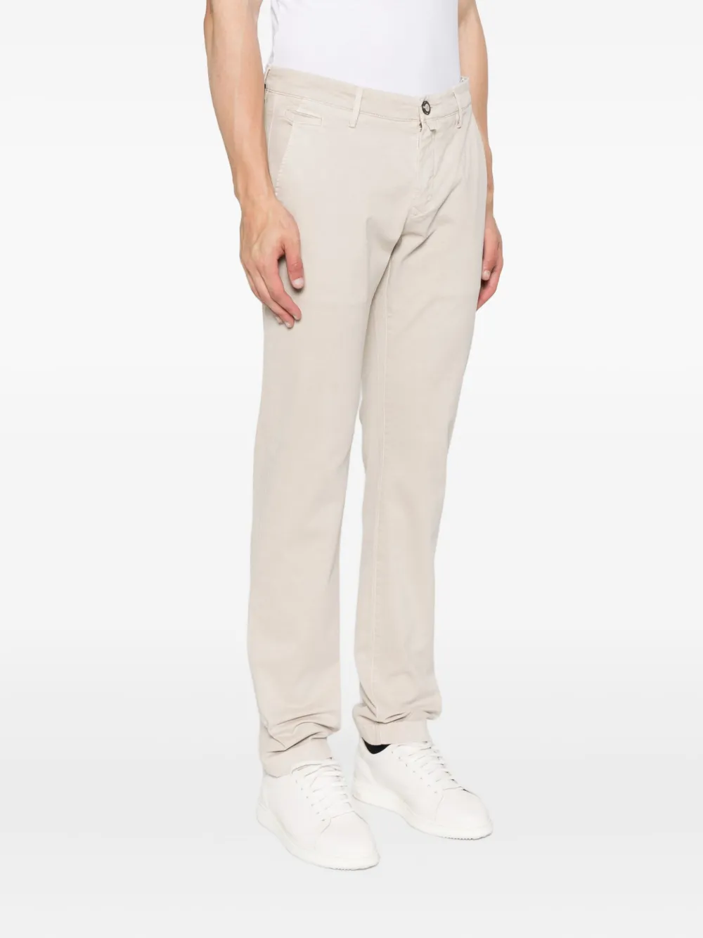 Jacob Cohën Chino met riemlussen Beige