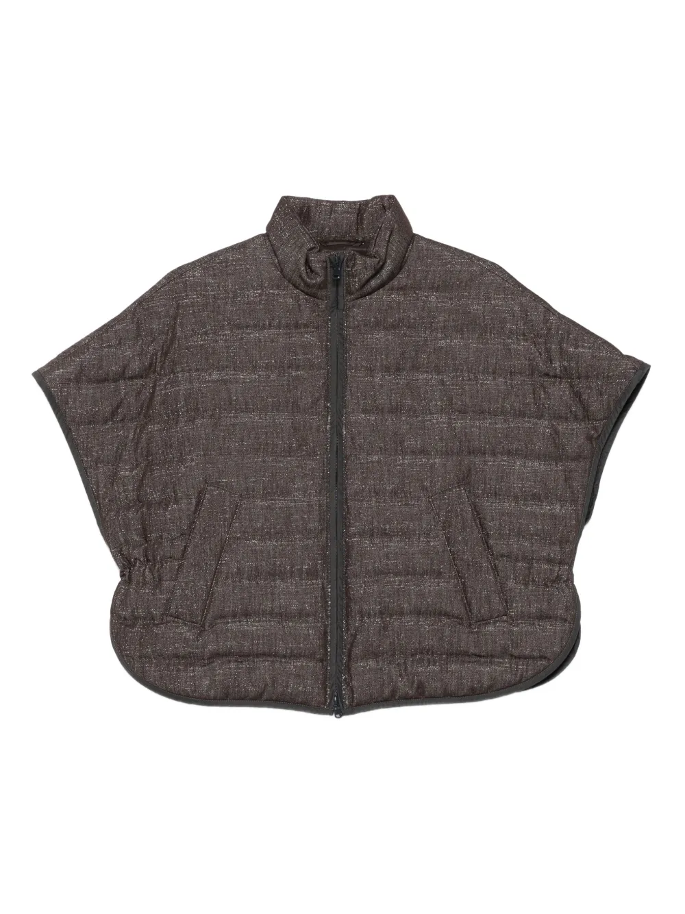 Brunello Cucinelli Gewatteerd jack Bruin