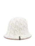 Brunello Cucinelli cable-knit sequined bucket hat - Grey
