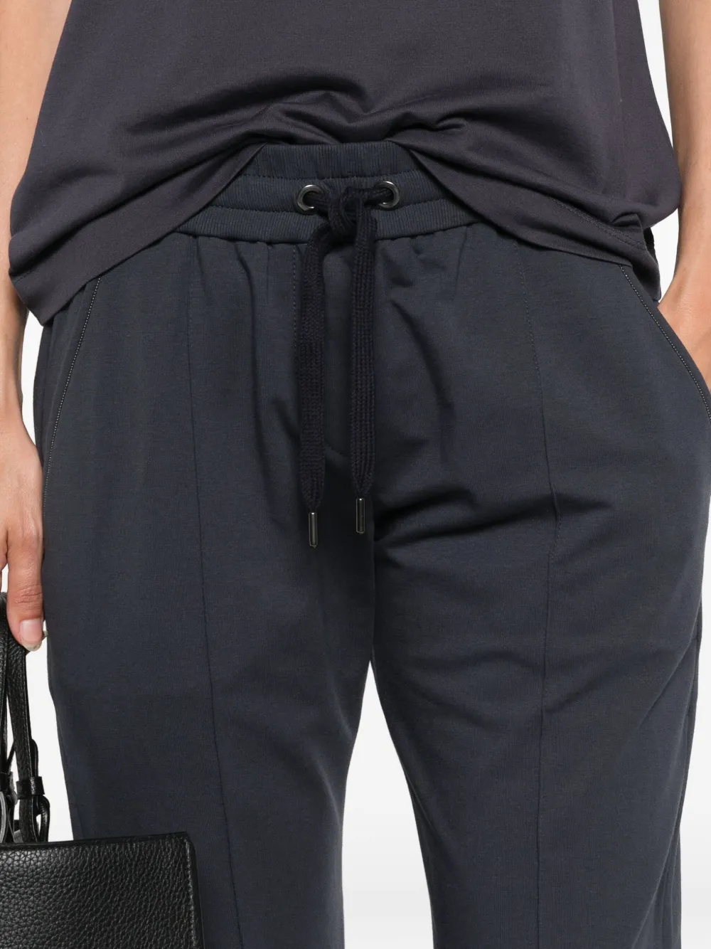 Brunello Cucinelli Broek met trekkoordtaille Blauw
