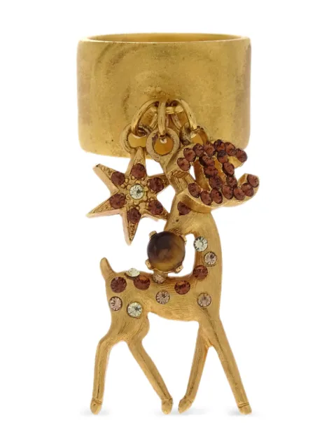CHANEL Pre-Owned 2001 CC deer ring