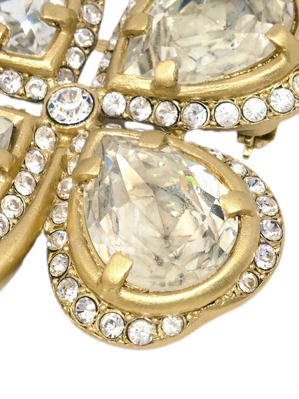 Pre-owned Chanel 2001 Clover-motif Brooch