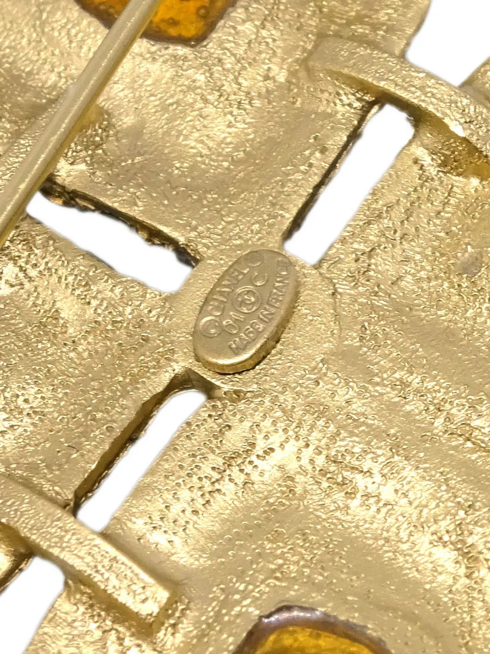 Pre-owned Chanel 2001 Clover-motif Brooch