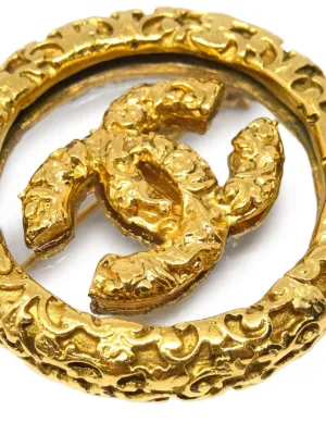 CHANEL Pre-Owned 1984-1990 ロゴ バングルブレスレット | ゴールド