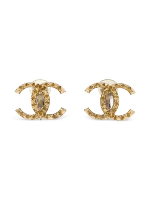 CHANEL Pre-Owned أقراط CC كبس 2017
