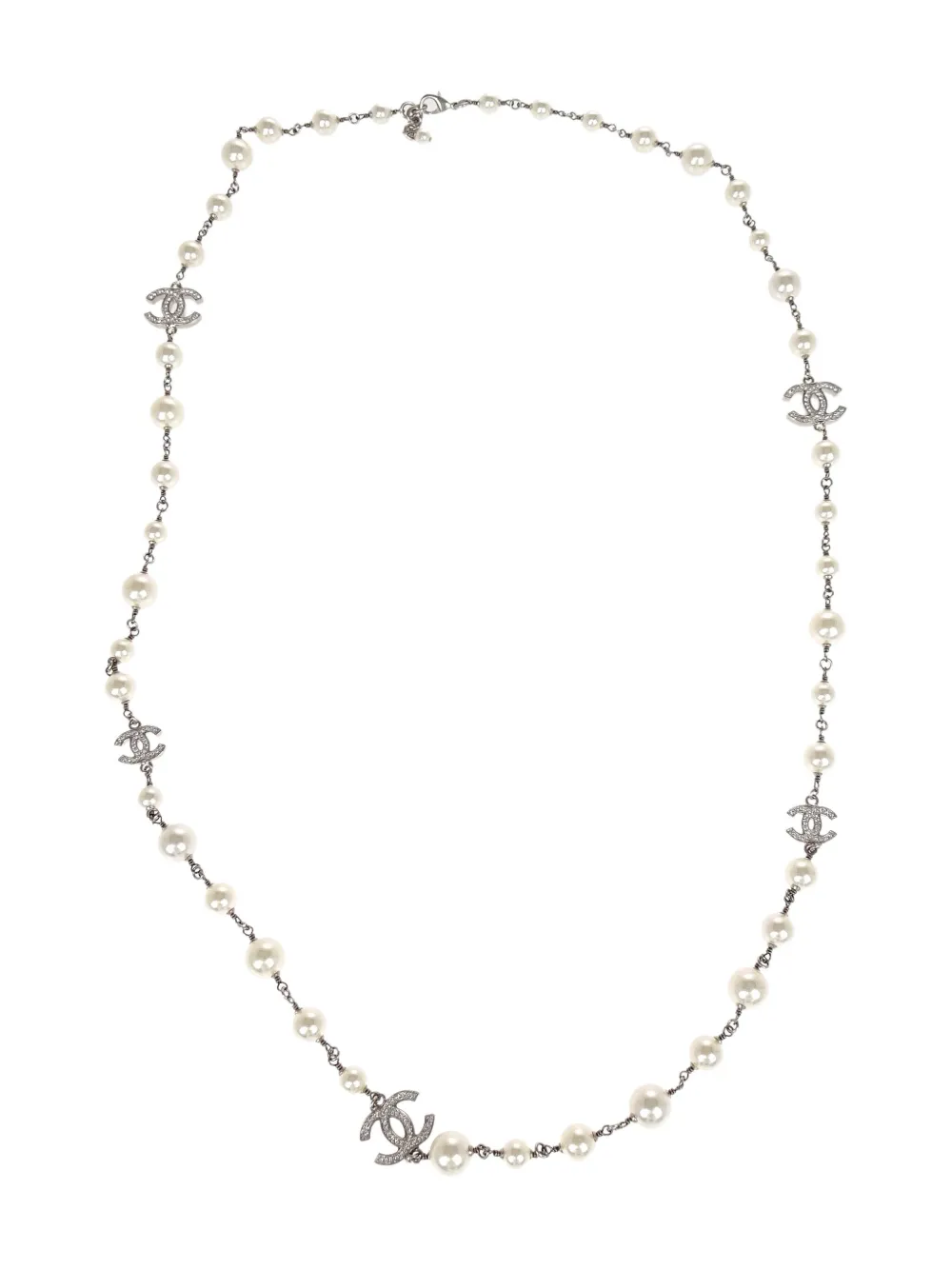 CHANEL Pre-Owned 2019 CC-charm necklace | Silver | Image 1