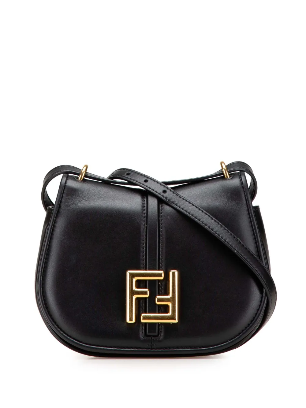 Fendi Pre-Owned 2000-2010 Mini Leather C mon crossbody bag - ブラック Fendi Pre-Owned 2000-2010 Mini Leather C mon crossbody bag - ブラック