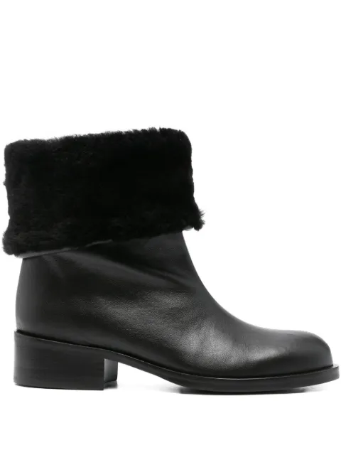 About Arianne 40mm fur-trimmed leather boots