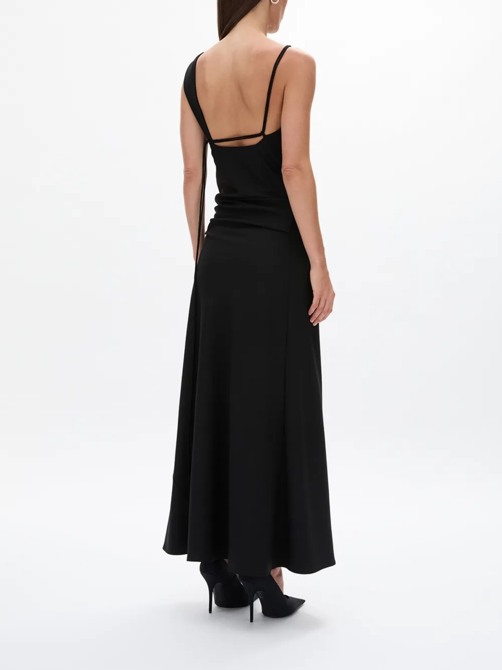 Rachel Gilbert Fitz gesmockte maxi-jurk met uitgesneden details Zwart