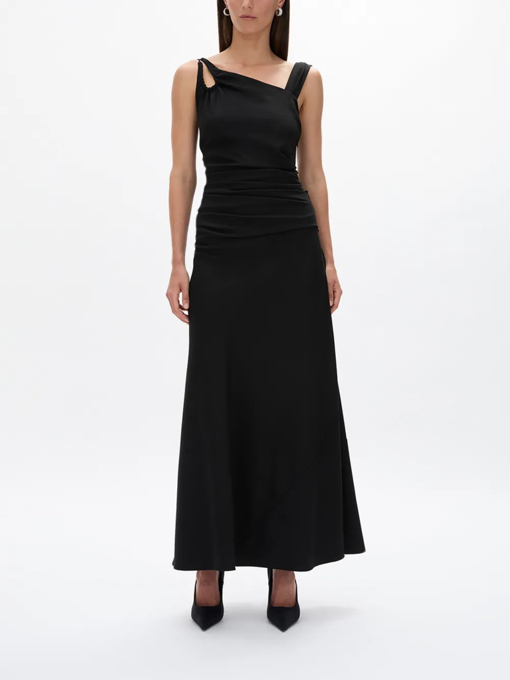 Rachel Gilbert Fitz gesmockte maxi-jurk met uitgesneden details Zwart