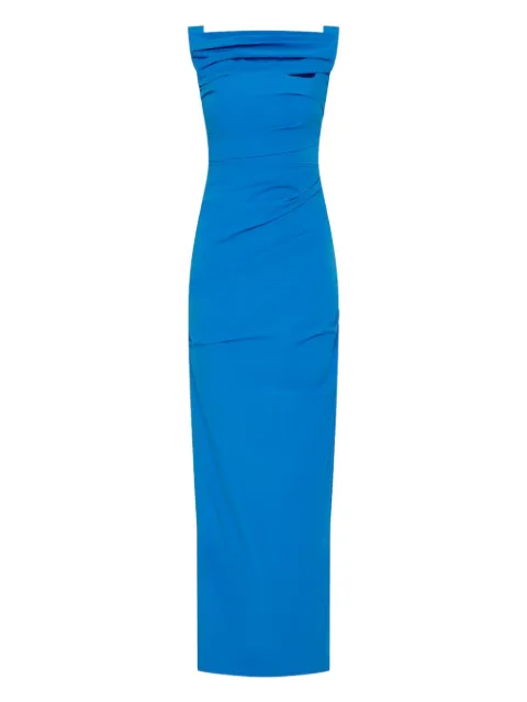 Rachel Gilbert Camille cowl-neck draped gown