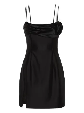Rachel Gilbert Sawyer rose-embellished Mini Dress | Black