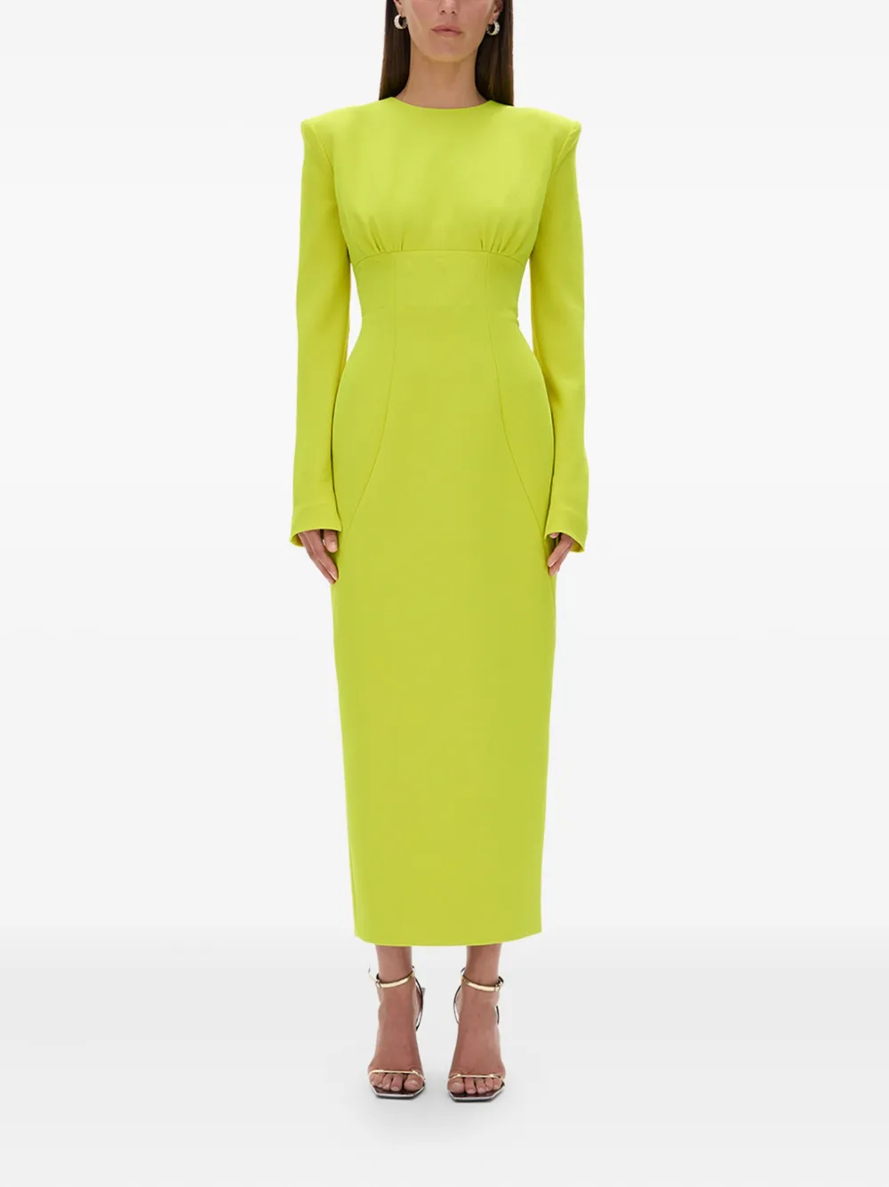 Rachel Gilbert Dover maxi-jurk met lange mouwen - Groen