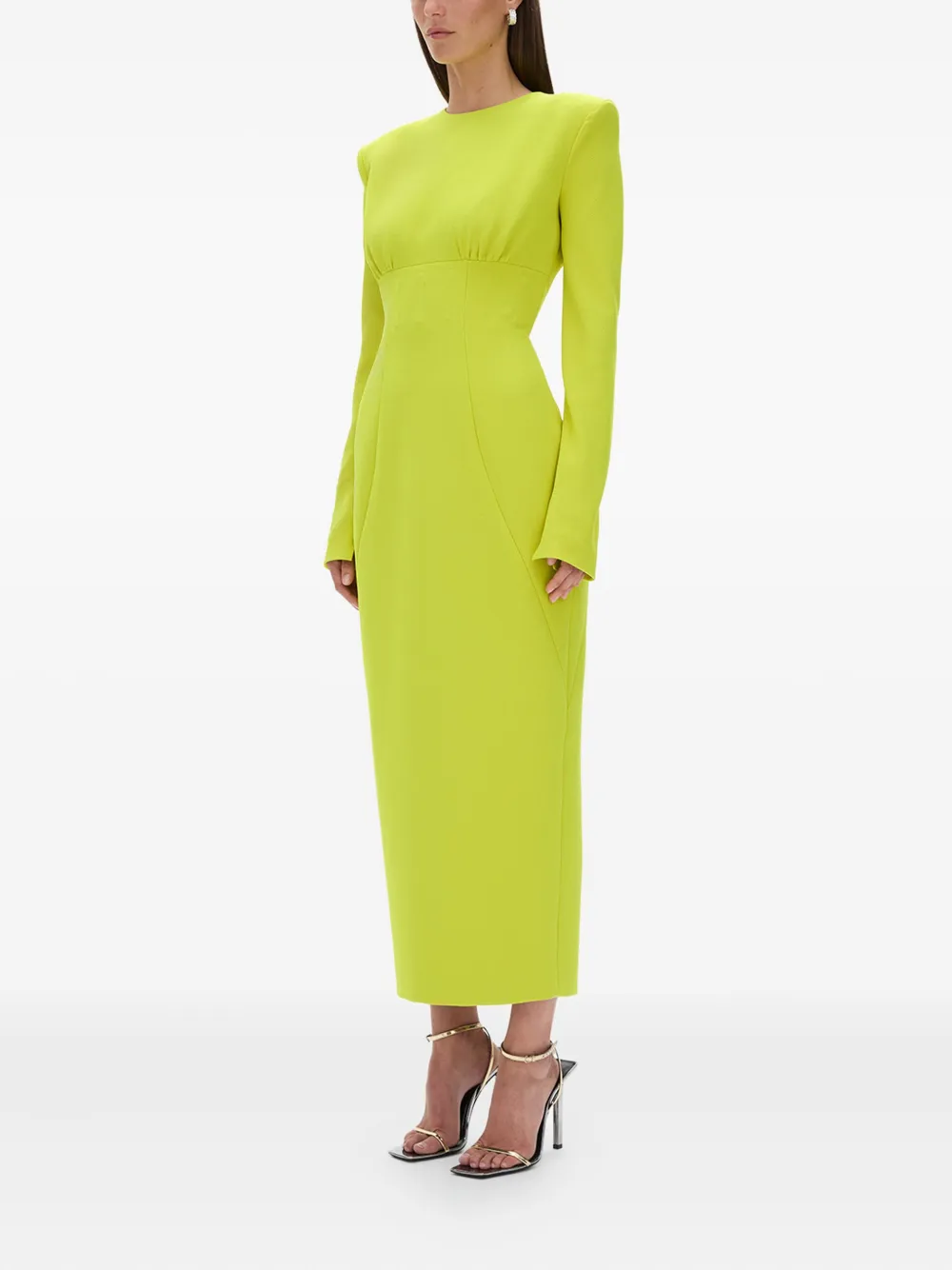 Rachel Gilbert Dover Long-sleeves Maxi Dress In Green