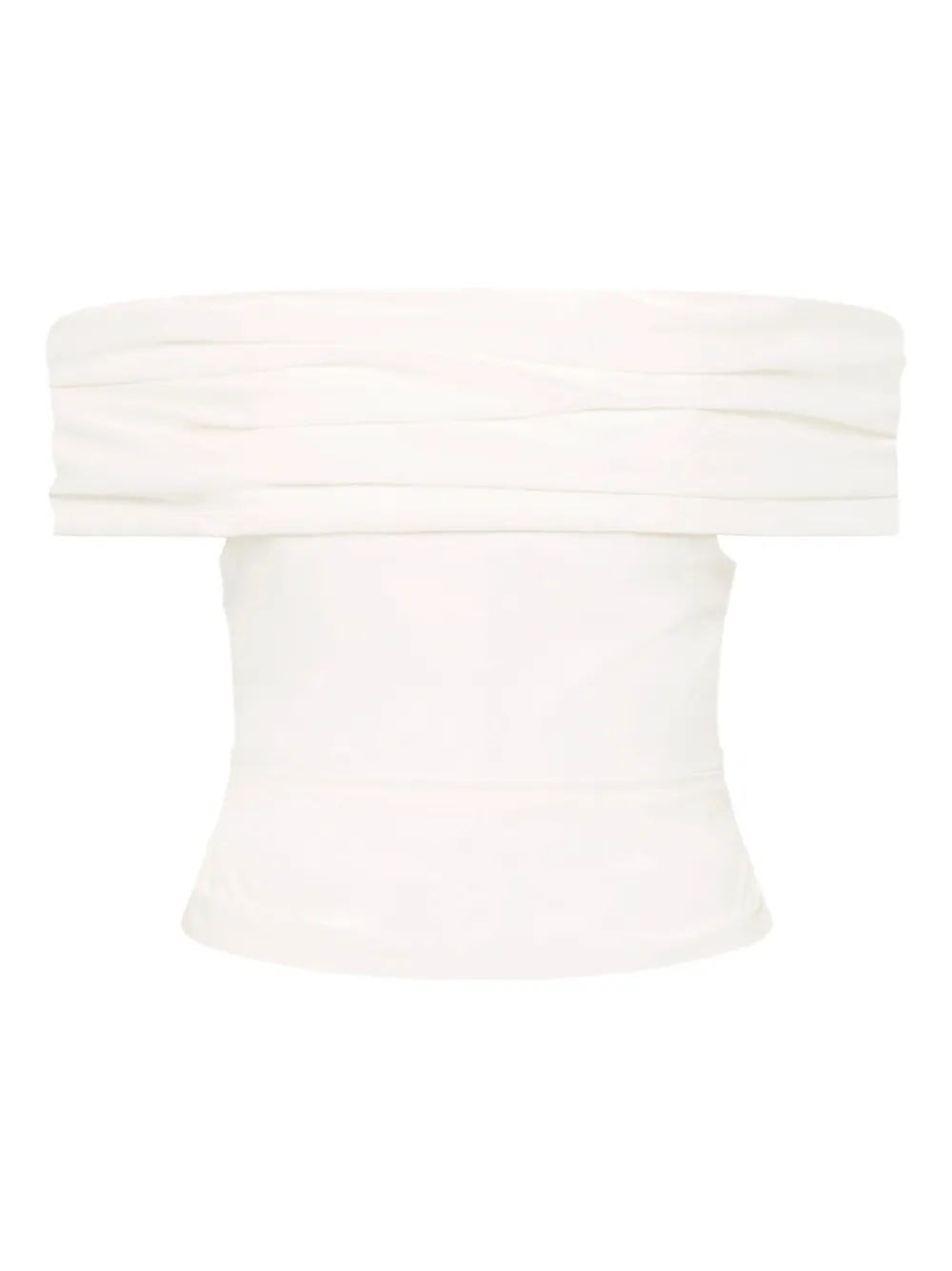 Rachel Gilbert Camille gedrapeerde off-shoulder top Wit