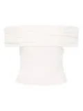 Rachel Gilbert Camille draped off-shoulder top - White