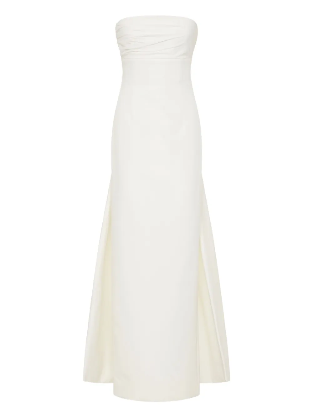 Rachel Gilbert Arlo strapless avondjurk met plooien Wit