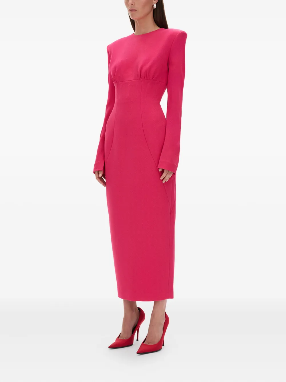 Rachel Gilbert Dover Long-sleeve Maxi Dress In Pink