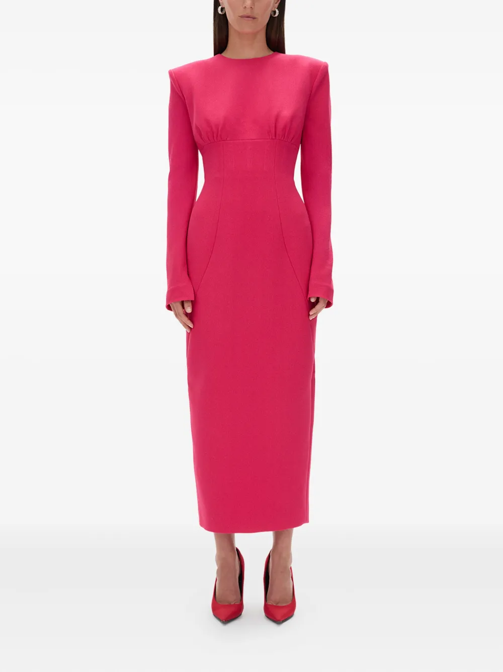 Rachel Gilbert Dover maxi-jurk met lange mouwen - Roze