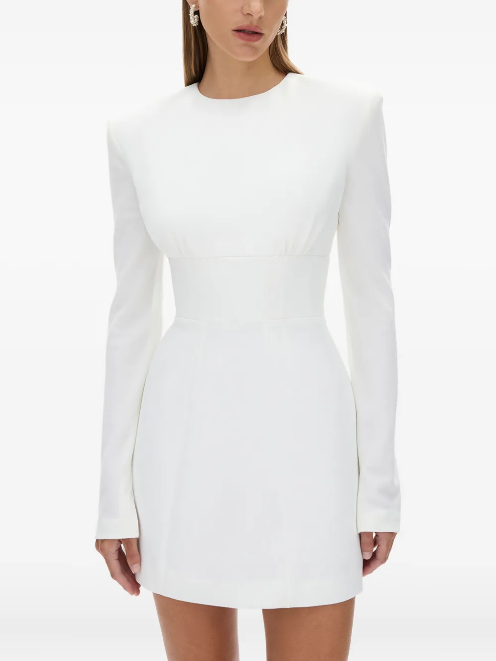 Rachel Gilbert Dover mini-jurk met lange mouwen Wit