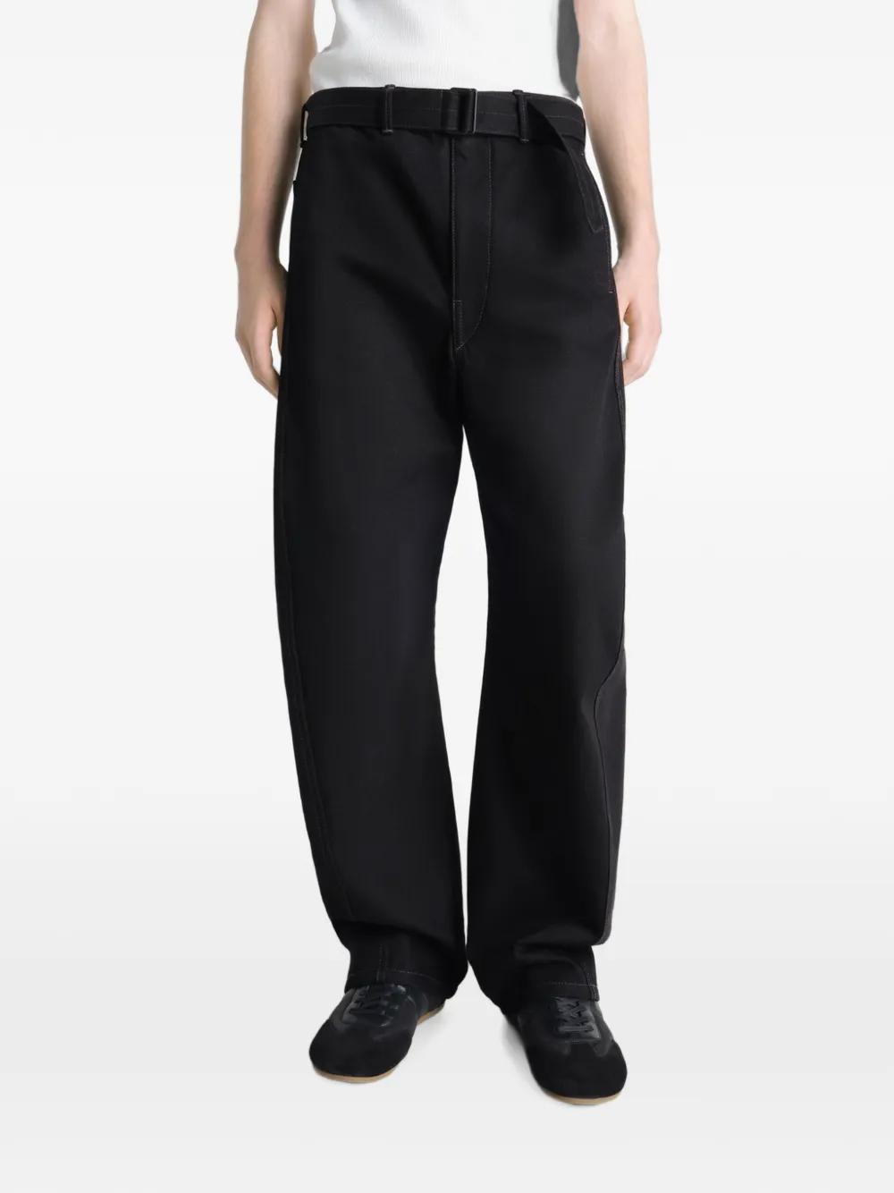 LEMAIRE Twisted Belted Jeans | Black | FARFETCH GE