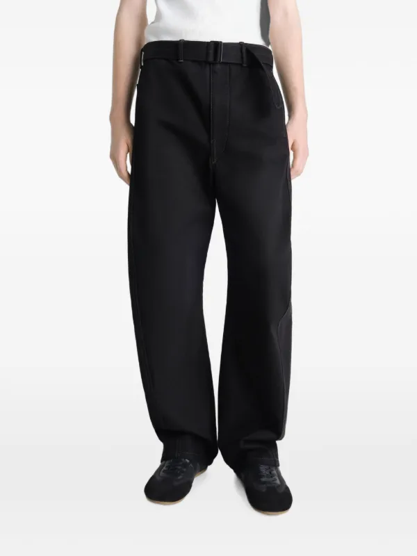 LEMAIRE Twisted Belted Jeans | Black | FARFETCH UK