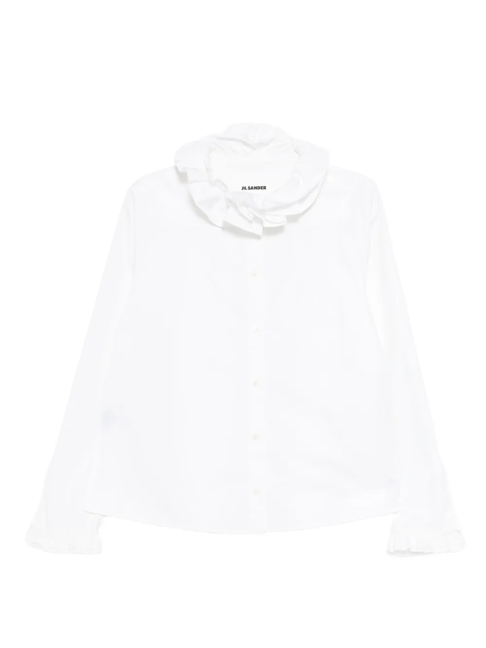 Jil Sander Blouse met ruches Wit