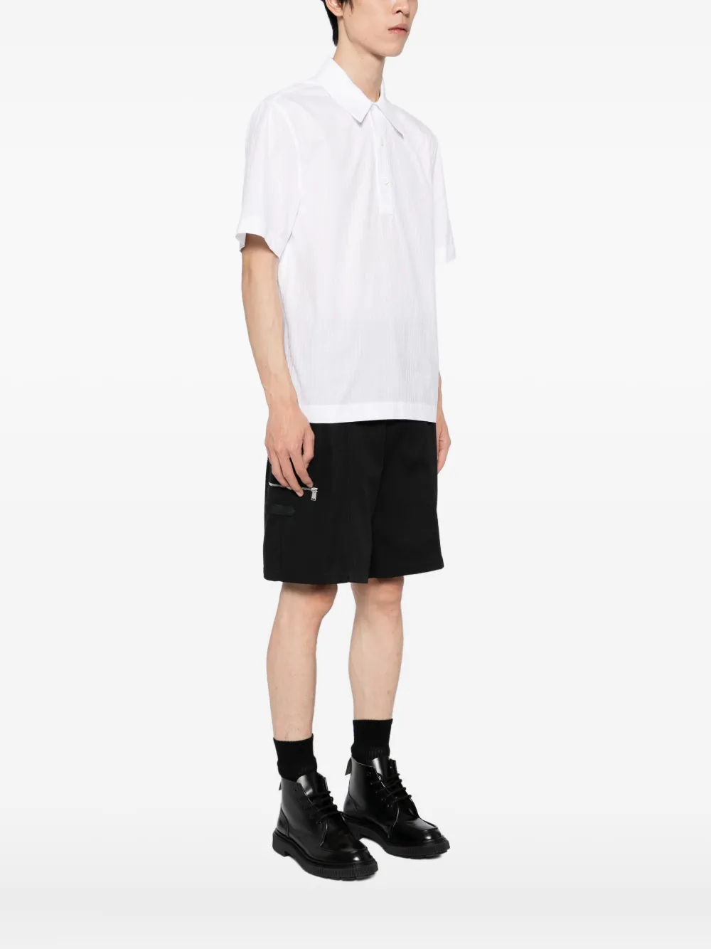 Jil Sander Geruite polotop Wit